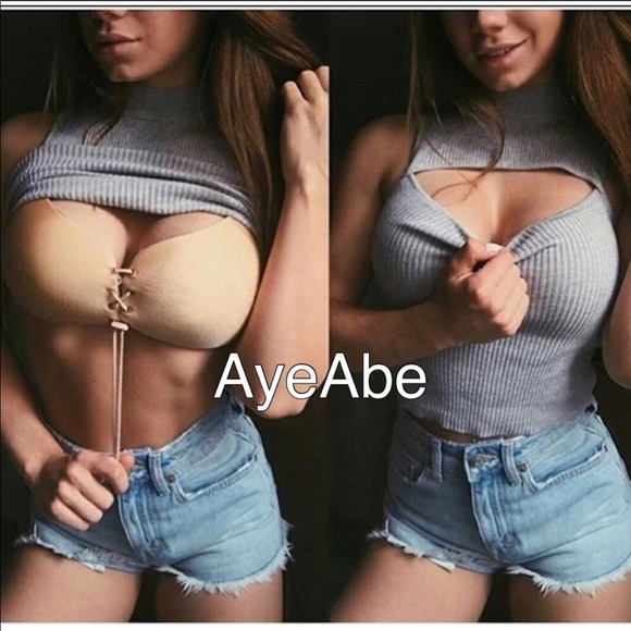 Push Up Silicone Bra Seamless Invisible Strapless - Picture 1 of 2